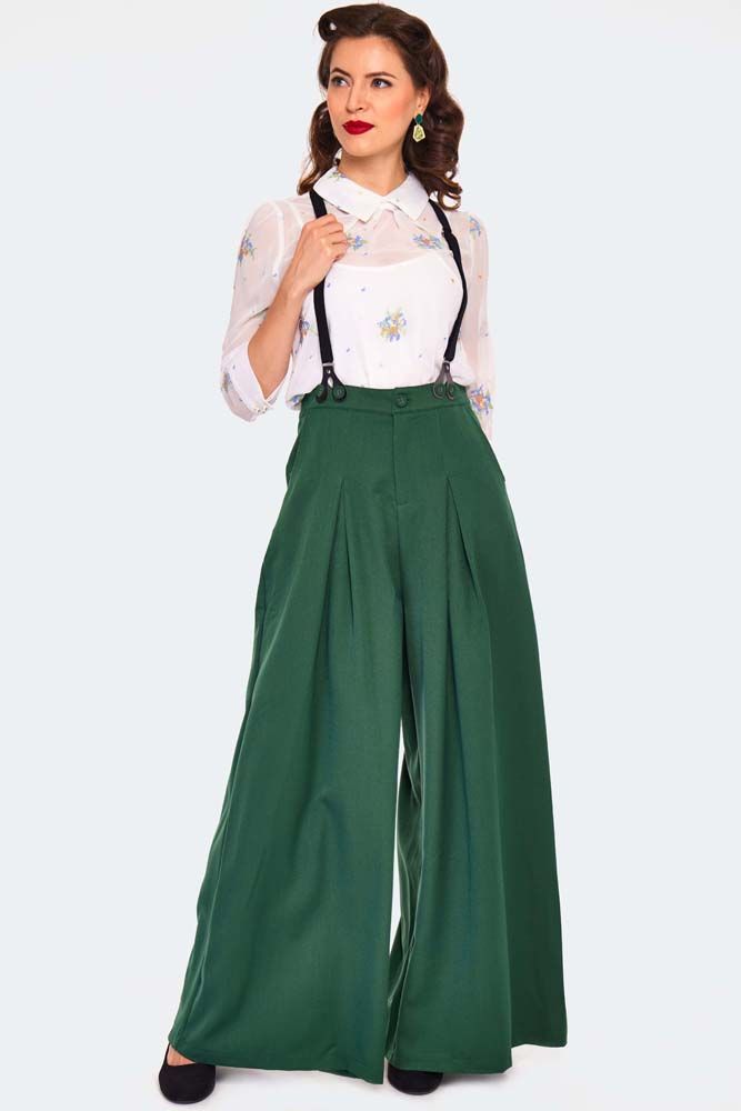 Khloe Grey 40s Style Trousers, Vintage Inspired Fashion & Accessories, 40s  and 50s Clothing and Rockabilly Collection
