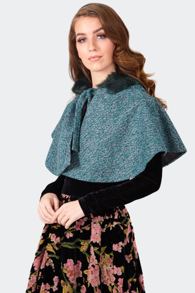 Erin Herringbone Cape