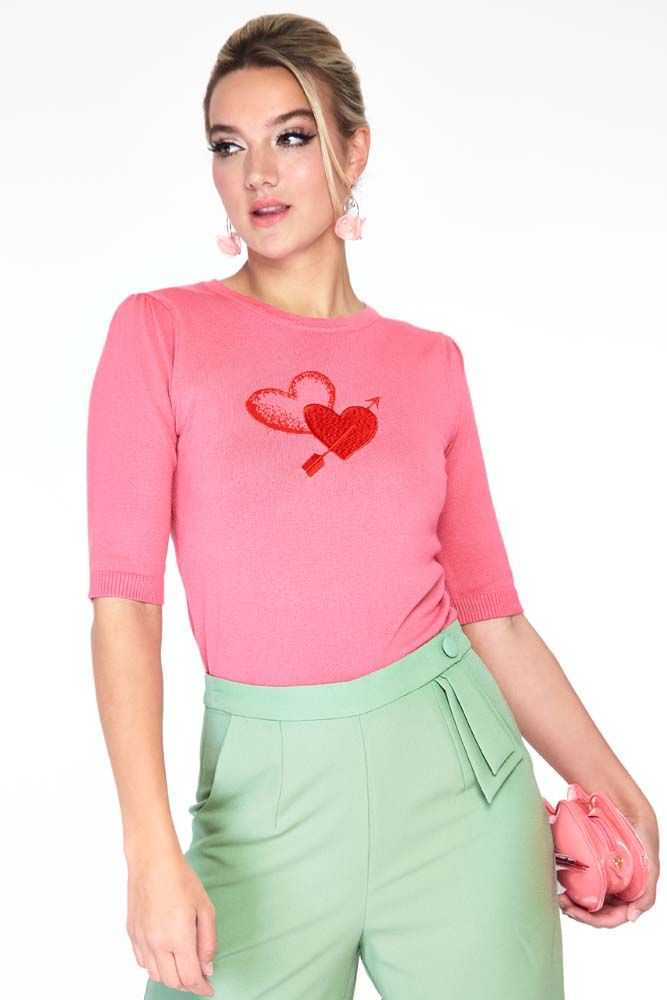 Cupid heart Embroidered sweater