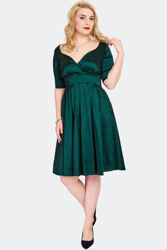 Sweetheart Neck Flare Dress