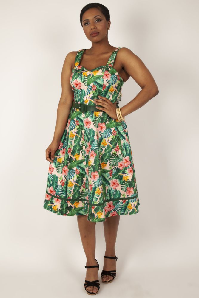 Tropical Flare Dress