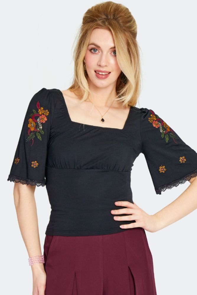 Floral Embroidered Top