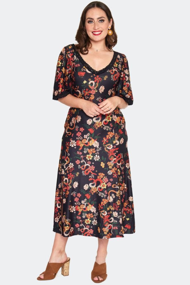 Floral Print Midi Dress