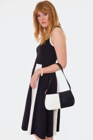 60s Black And White Shoulder Bag