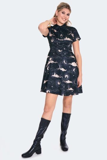 Moon Cat Flare Dress