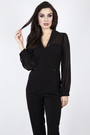 Gia Cape Straight Leg Jumpsuit