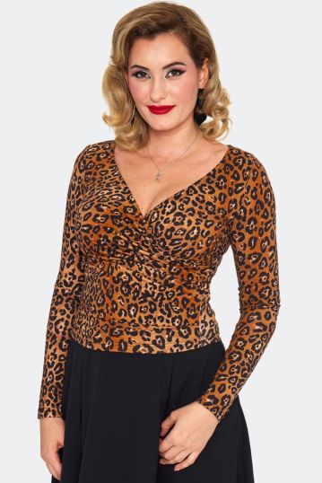 Curve 50s Leopard Print Top