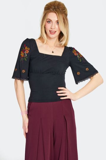 Floral Embroidered Top