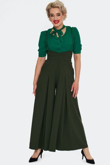 Olive High Waisted Trousers 