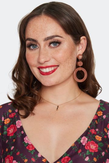 Round Drop Earrings